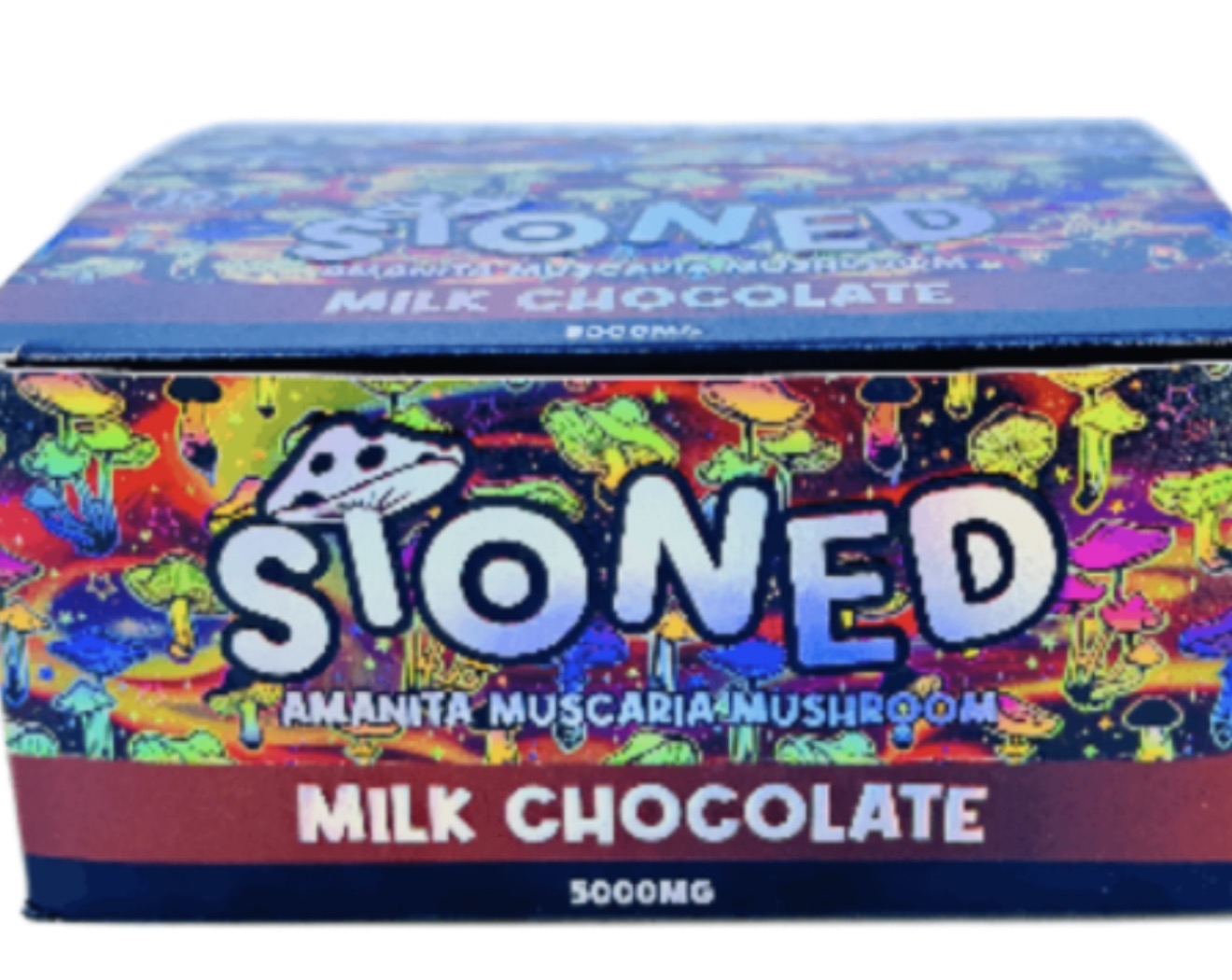 Stoned Amanita muscaria mushroom milk chocolate