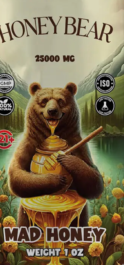 Honey Bear Mad Honey product packaging