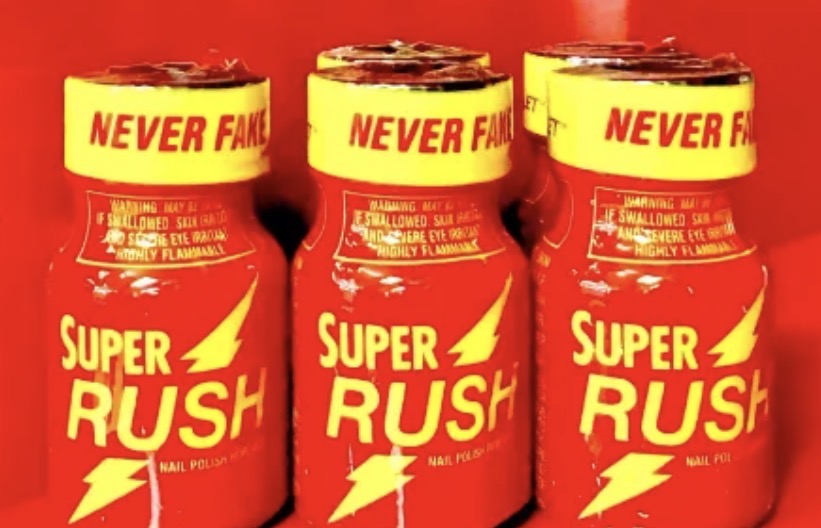 Super Rush nail polish label