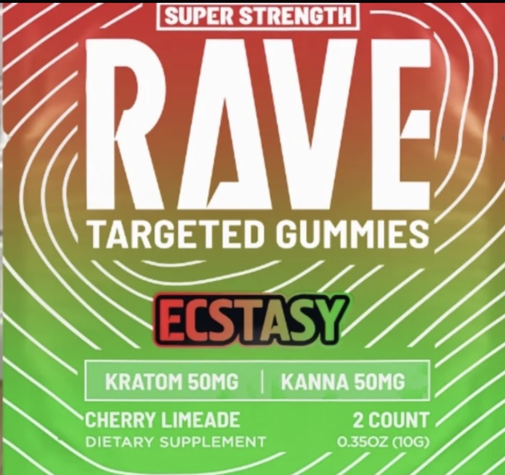 RAVE Ecstasy gummies with kratom and kanna