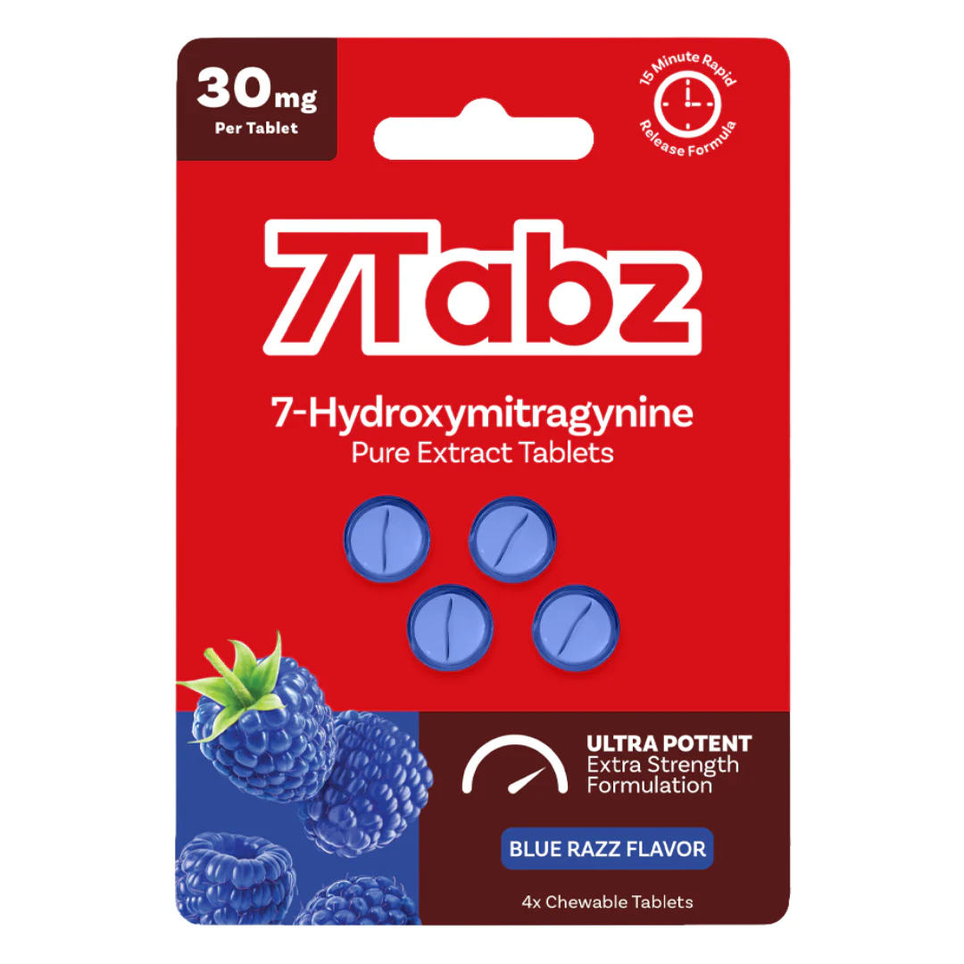 Ultra potent 7-OH blue razz 30mg per tablet