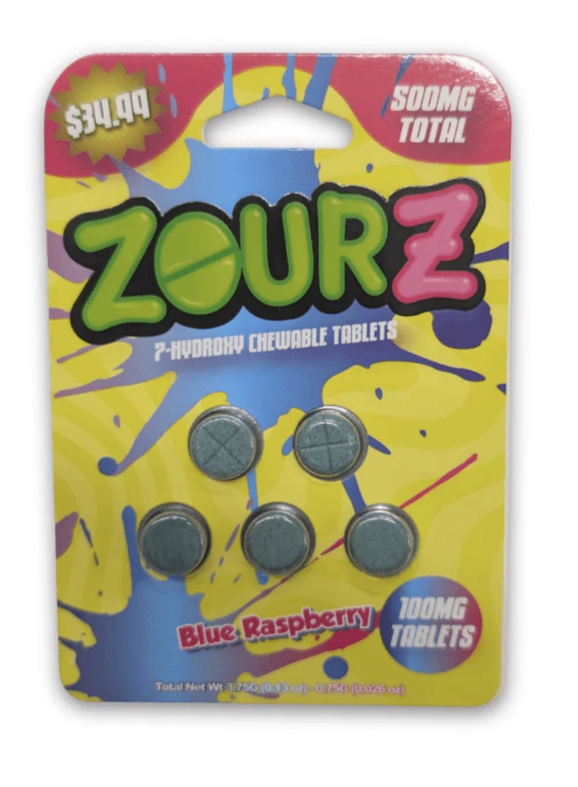 7OHMZ 100mg chewable tablets blue raspberry