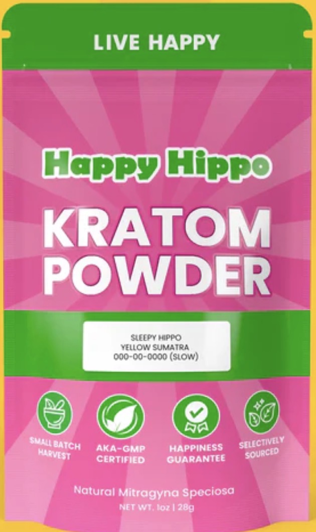 Happy Hippo Kratom powder package