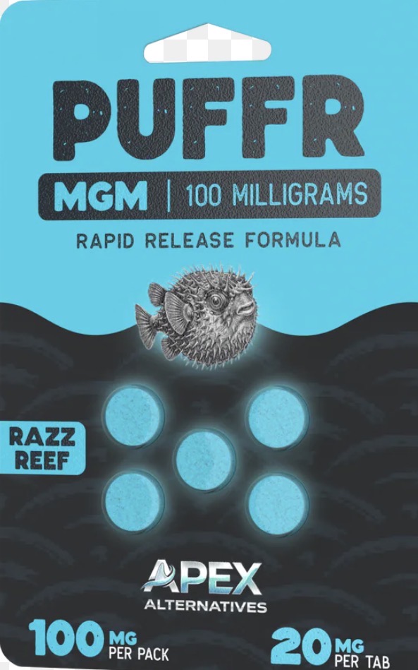 PUFFR MGM Razz Reef 100mg