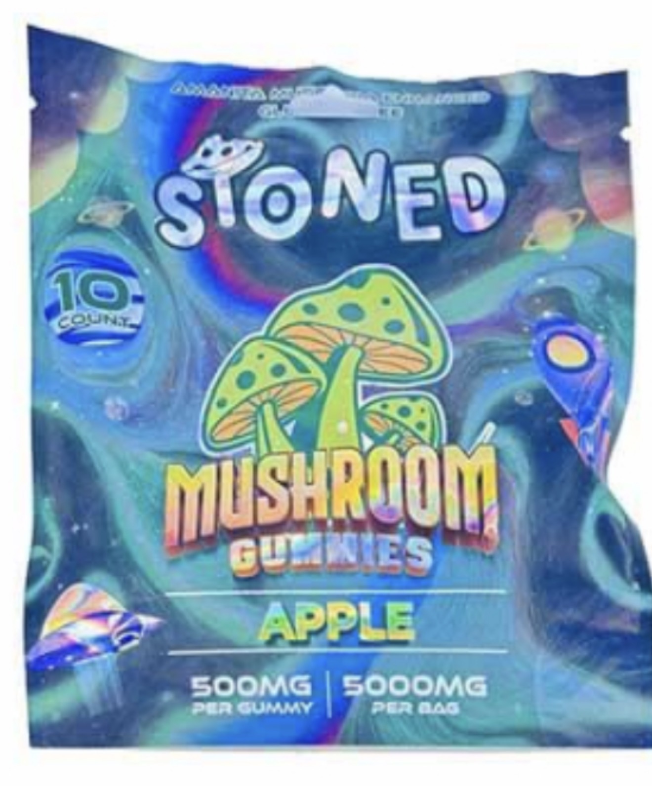Stoned Mushroom Gummies Apple