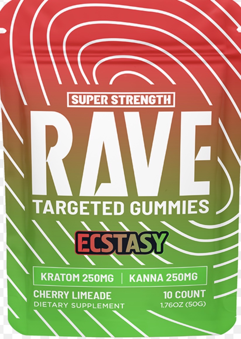 Gummies labeled Ecstasy with kratom, kanna, and kava