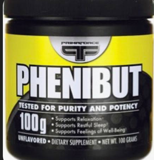 Phenibut powder container